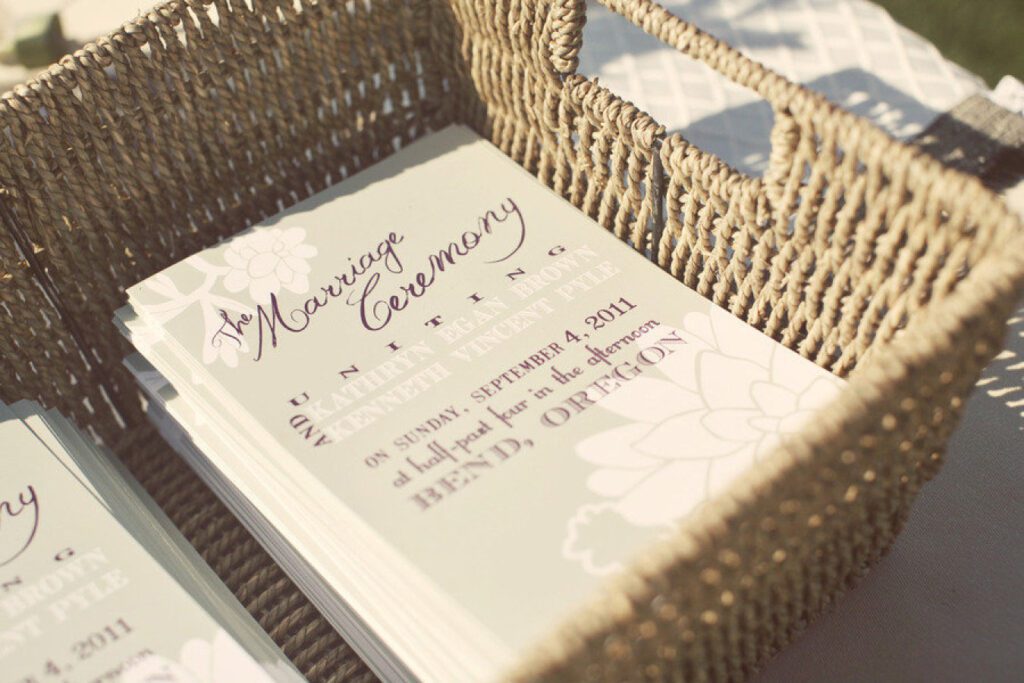 wedding programs