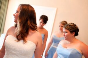 Virginia wedding day bridal party
