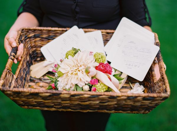 wedding program fan
